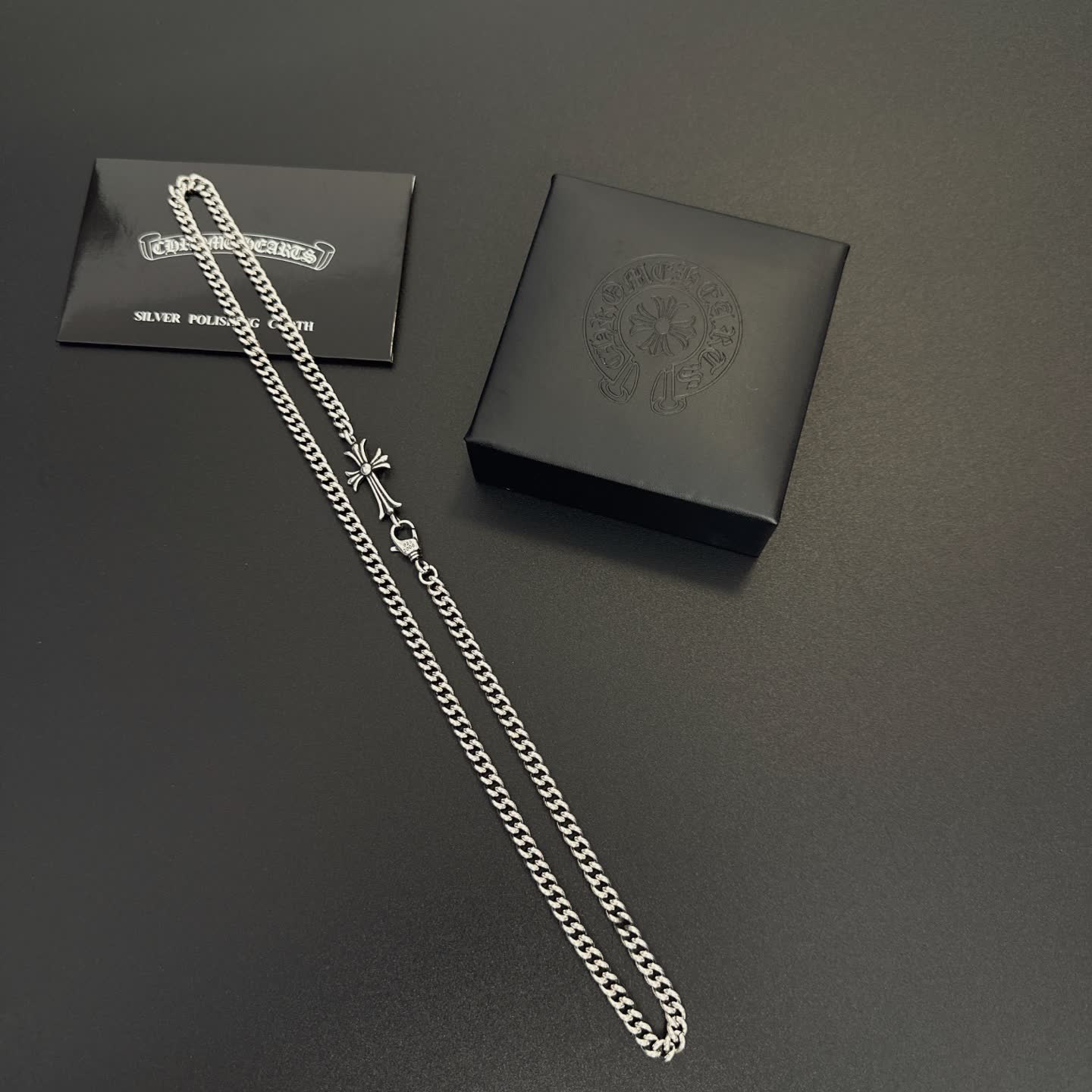 Chrome Hearts Silver Chain with Cross Pendant